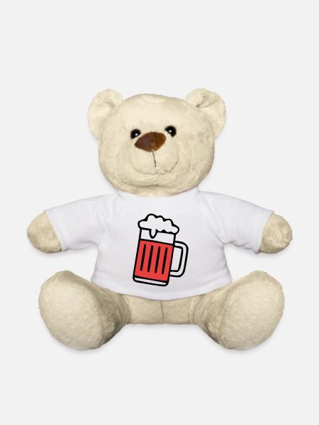 Roter Bierkrug Schaum Icon - Teddy - Weiß