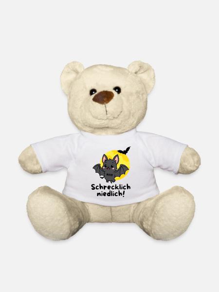 Schrecklich Niedlich – Süße Halloween Fledermaus - Teddy - Weiß