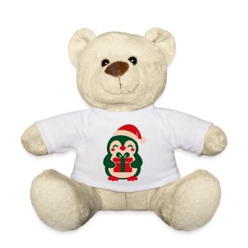 Pinguin Geschenk Clipart - Teddy - Weiß - Vorne