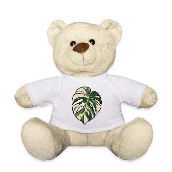 Monstera-Variegated Leaf Silhouette - Teddy - Weiß - Vorne