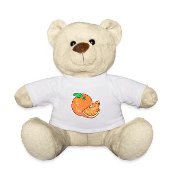 Retro Vintage Grunge Style Oranges Oranges - Teddy Bear - white - Front