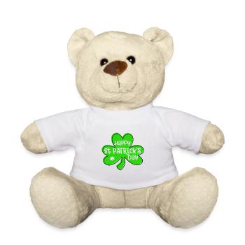 Happy St. Patrick's Day St. Patrick's Day Ireland Iri - Teddy Bear - white - Front