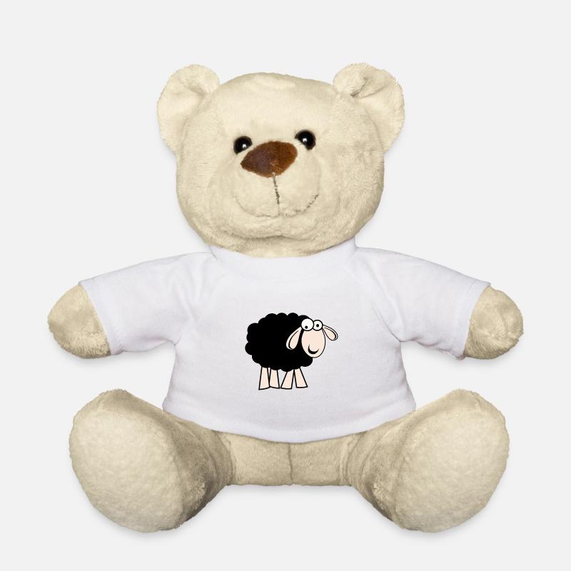Mouton noir - Nounours - blanc