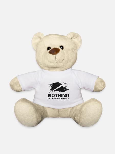 House demolition and house renovation - Teddy Bear - white