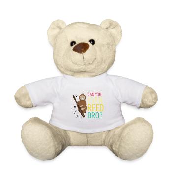 Bassoonist design for woodwind orchestra - Teddy Bear - white - Front