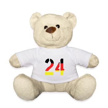 24 symbole de chiffres Allemagne - Nounours - blanc - Devant