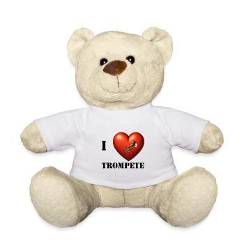 I Love Trompete - Teddy - Weiß - Vorne
