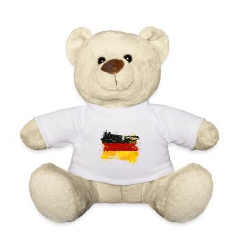 Drapeau Allemagne Drapeau allemand utilisé look home - Nounours - blanc - Devant