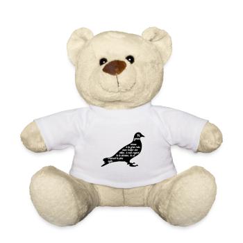 C'est arrivé près de chez vous - Poème Pigeon - Nounours - blanc - Devant