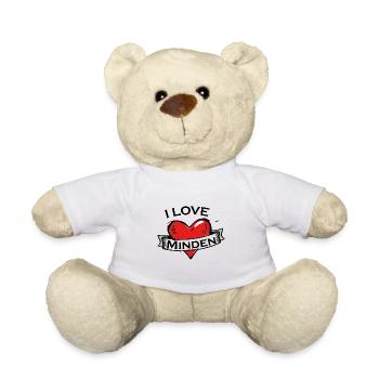 Minden - Ich liebe Stadtnamen in Tattoo Stil - Teddy - Weiß - Vorne