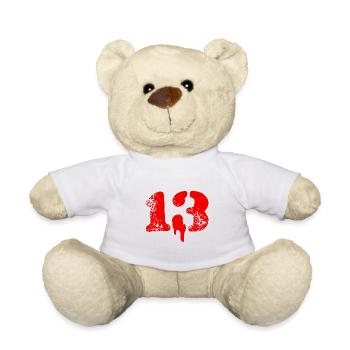 13 Symbole numérique - Nounours - blanc - Devant