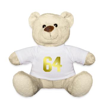 maillot numéro 64 - Nounours - blanc - Devant