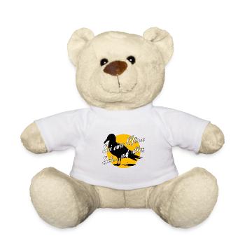 Sei eine Möwe scheiss auf alles. Möwensilhouette - Teddy - Weiß - Vorne