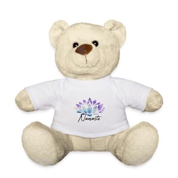 Namaste Lotusblüte bunt Muster Pattern - Teddy - Weiß - Vorne
