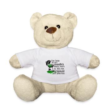Grünkohl kann man nicht Grillen - Teddy - Weiß - Vorne