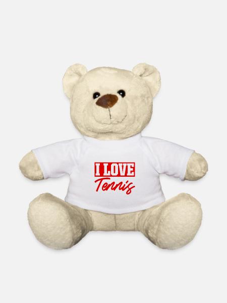 Ich liebe Tennis - Teddy - Weiß
