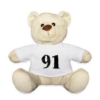 Maillot à 91 numéros - Nounours - blanc - Devant