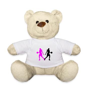 Basketball Player Silhouette Basketball Player Fra - Teddy Bear - white - Front