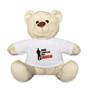 Leisurely boozing at the end of the day - Teddy Bear - white - Front