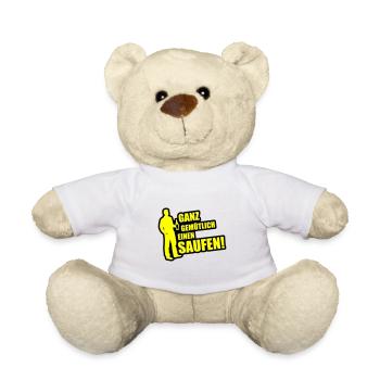 Leisurely boozing at the end of the day - Teddy Bear - white - Front
