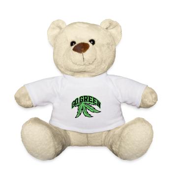 Cannabis Marihuana Weed Kiffen - Teddy - Weiß - Vorne