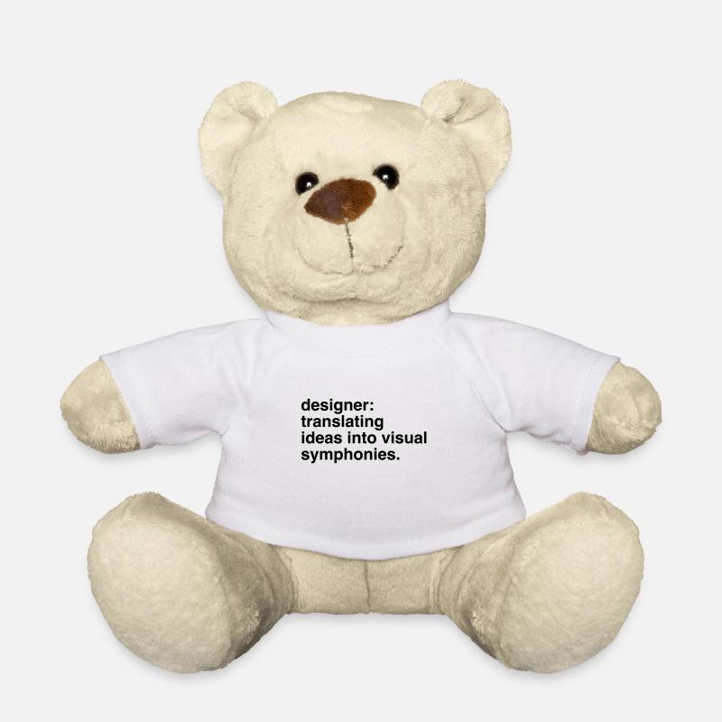 Designer Designer Design 013 - Teddy Bear - white