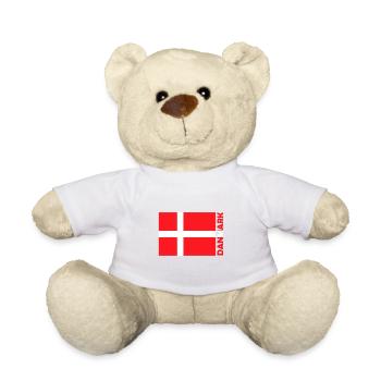 Drapeau Danemark Danemark Danemark Scandinavie - Nounours - blanc - Devant