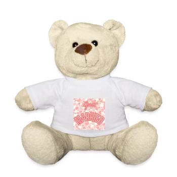 ICH HABE GERADE GEHEIRATET. Junggesellinnenabschied. HEILIGER VALENTINSTAG. PAAR - Teddy - Weiß - Vorne