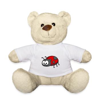 Ladybug Comic Animal - Teddy Bear - white - Front