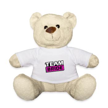 Team Bride Wedding Saying - Teddy Bear - white - Front