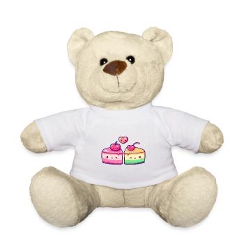 Gâteau Gâteau Couple Amour Coeur Saint Valentin - Nounours - blanc - Devant