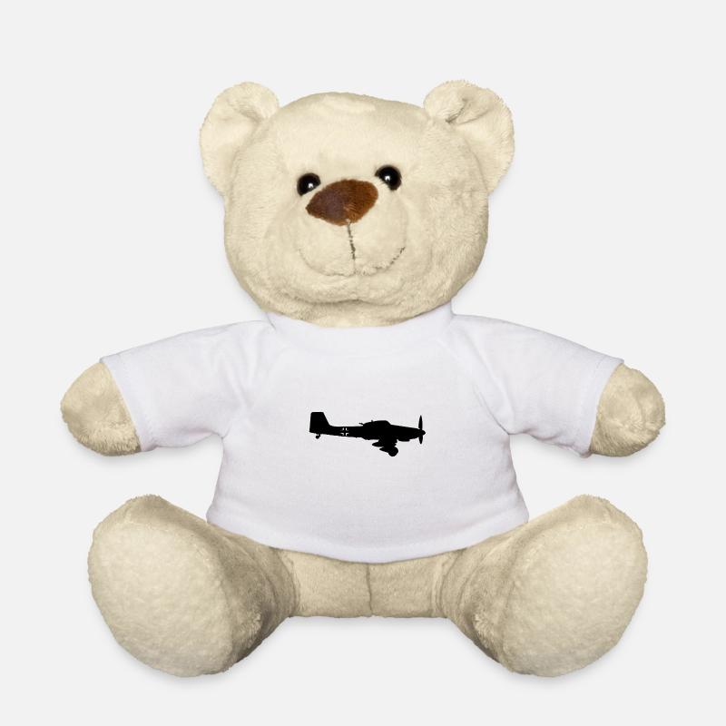 Junkers Ju87 Stuka Dive Bomber Silhouette - Teddy Bear - white