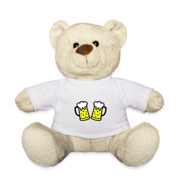 Chope de bière symbole de bière - Nounours - blanc - Devant