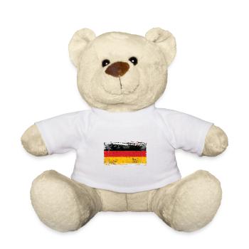 Drapeau Allemagne Drapeau allemand utilisé look home - Nounours - blanc - Devant