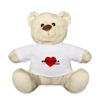 Mallorca 2024 Heart Love - Teddy Bear - white - Front