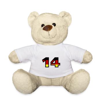 14 Zahl Deutschland Trikot - Teddy - Weiß - Vorne