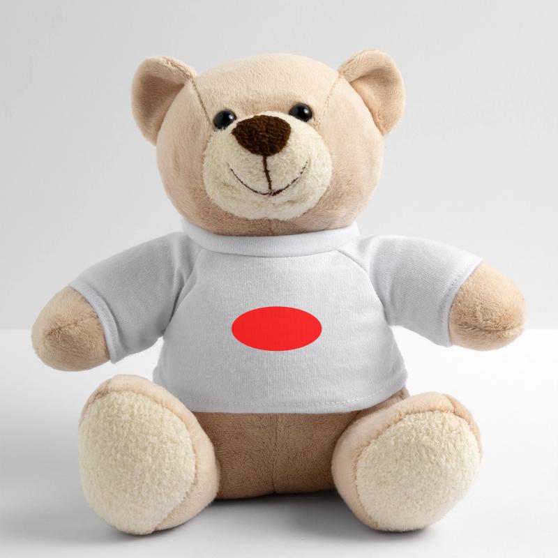 Background oval red Teddy Bear