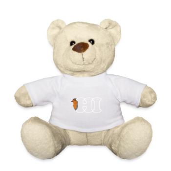 Robin Hi Bird Biologist Ornithologist Animal - Teddy Bear - white - Front