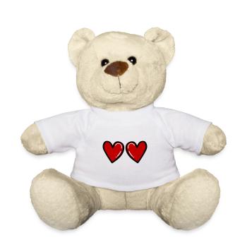 Hearts Love Symbol in Love - Nounours - blanc - Devant
