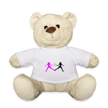 Tennis Spielerin Silhouette - Teddy - Weiß - Vorne