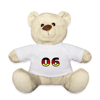 6 Number Germany Jersey - Teddy Bear - white - Front