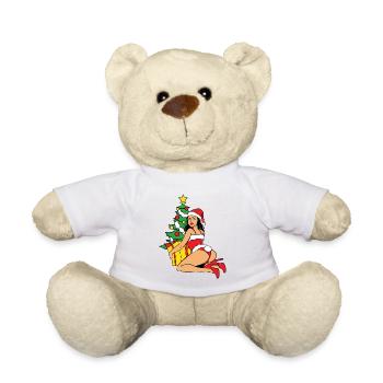 Le motif de Noël De Noël Xmas - Nounours - blanc - Devant