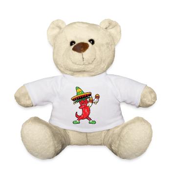 Retro Vintage Grunge Style Dabbing Dab Chili - Teddy - Weiß - Vorne