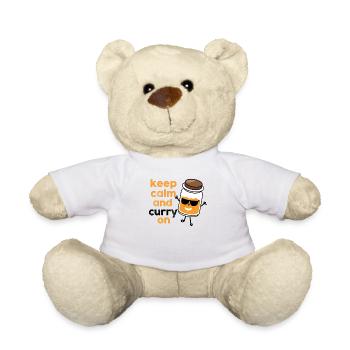 Keep Calm And Curry On Herb Pun - Teddy - Weiß - Vorne