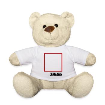 Think outside of the box - Teddy Bear - white - Front