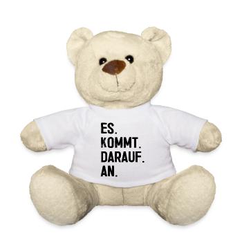 Es kommt darauf an Anwalt Beruf Spruch Geschenk - Teddy - Weiß - Vorne