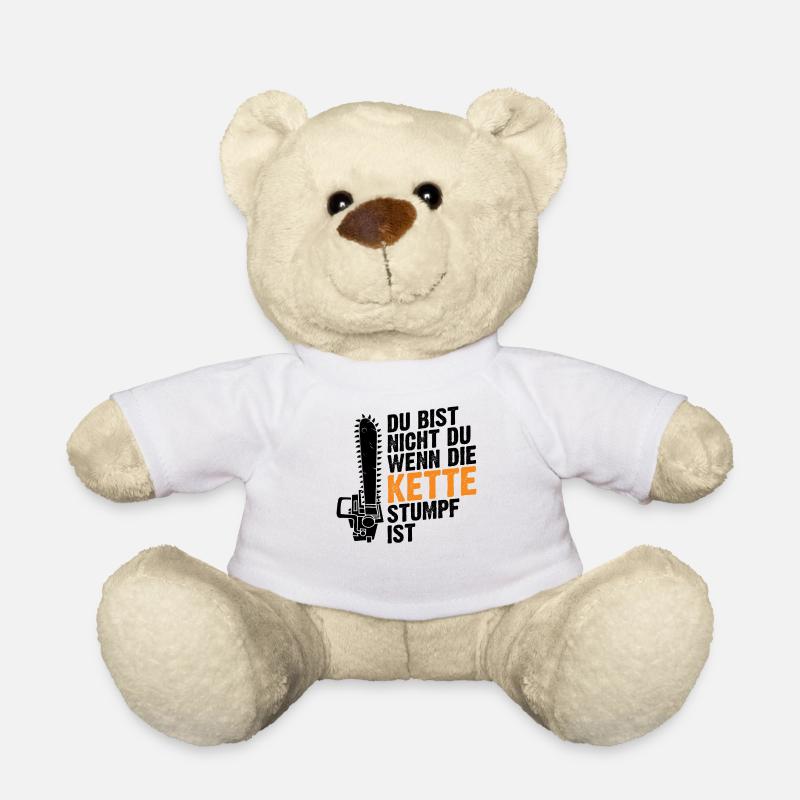 Holzfäller Kette Kettensäge - Teddy - Weiß