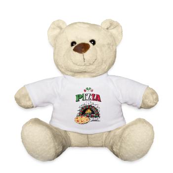 Pizzabäcker Pizza Beruf - Teddy - Weiß - Vorne