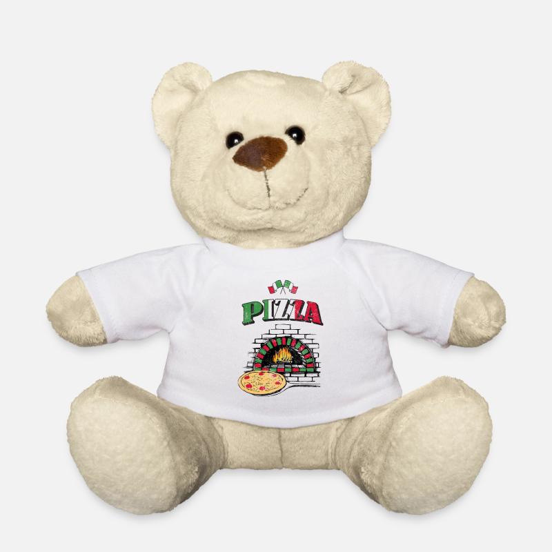 Pizzabäcker Pizza Beruf - Teddy - Weiß