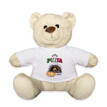 Pizzabäcker Pizzeria Arbeitskleidung - Teddy - Weiß - Vorne
